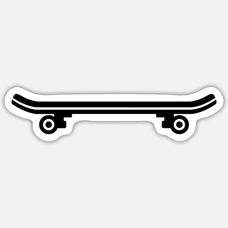 Skateboard - Sticker size S (10 x 10 cm) - white matte