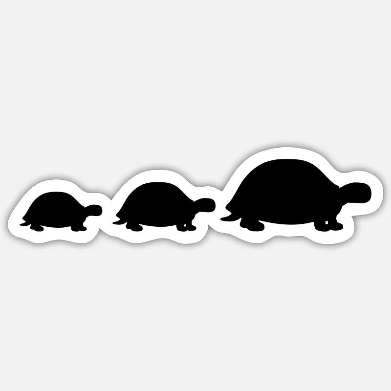 Turtle - Sticker size S (10 x 10 cm) - white matte