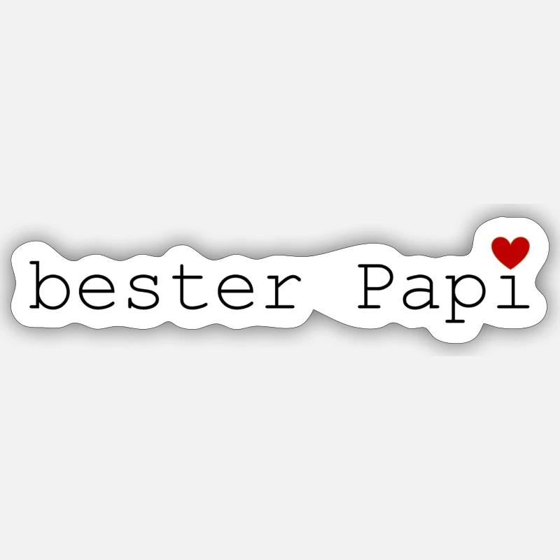 Bester Papi - Sticker Größe S (10 x 10 cm) - Mattweiß