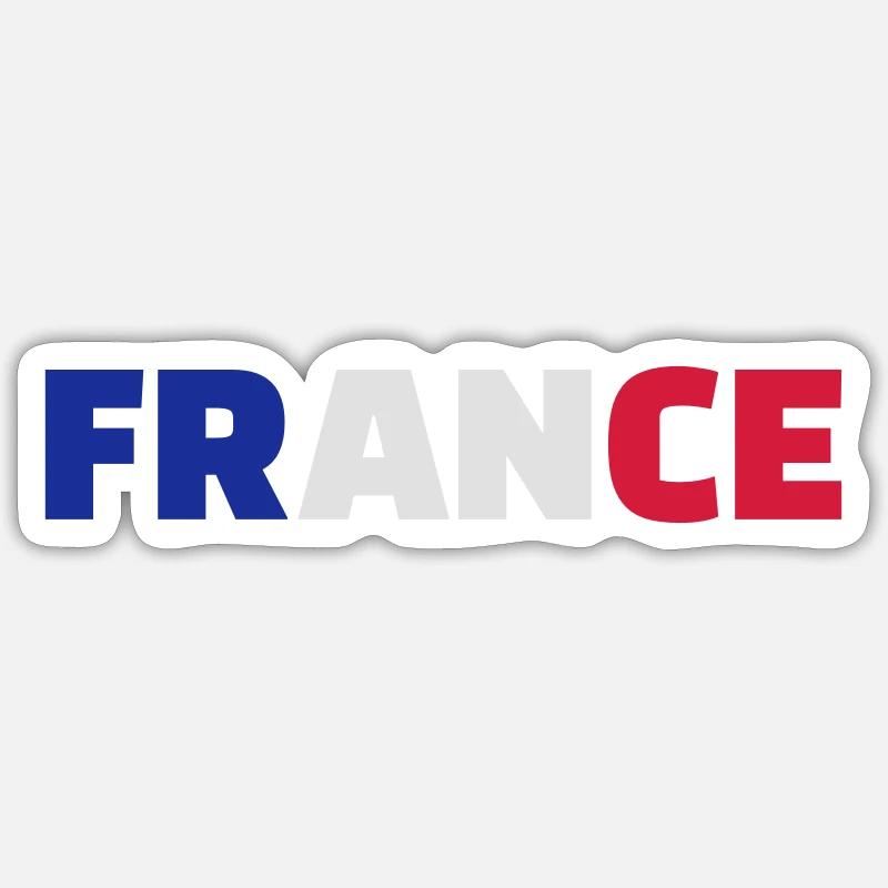 Frankreich - Sticker Größe S (10 x 10 cm) - Mattweiß