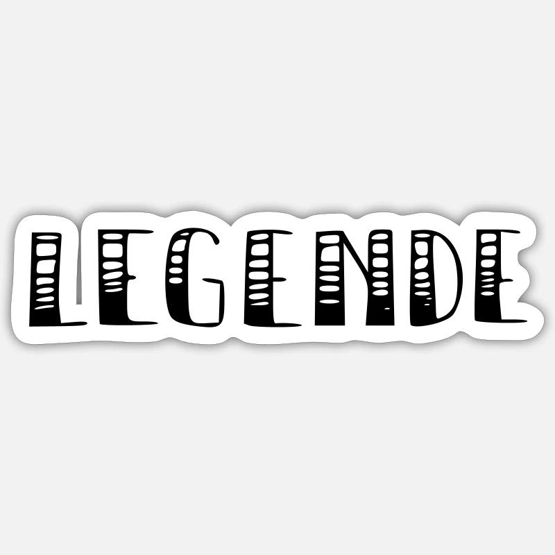 Légende - Sticker taille S (10 x 10 cm) - blanc mat