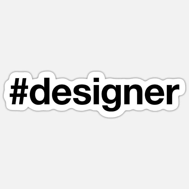 DESIGNER Hashtag Mode Graphique Créatif Sticker taille S (10 x 10 cm)