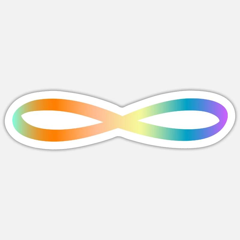 Unendlichkeit- Zeichen - Sticker Größe S (10 x 10 cm) - Mattweiß