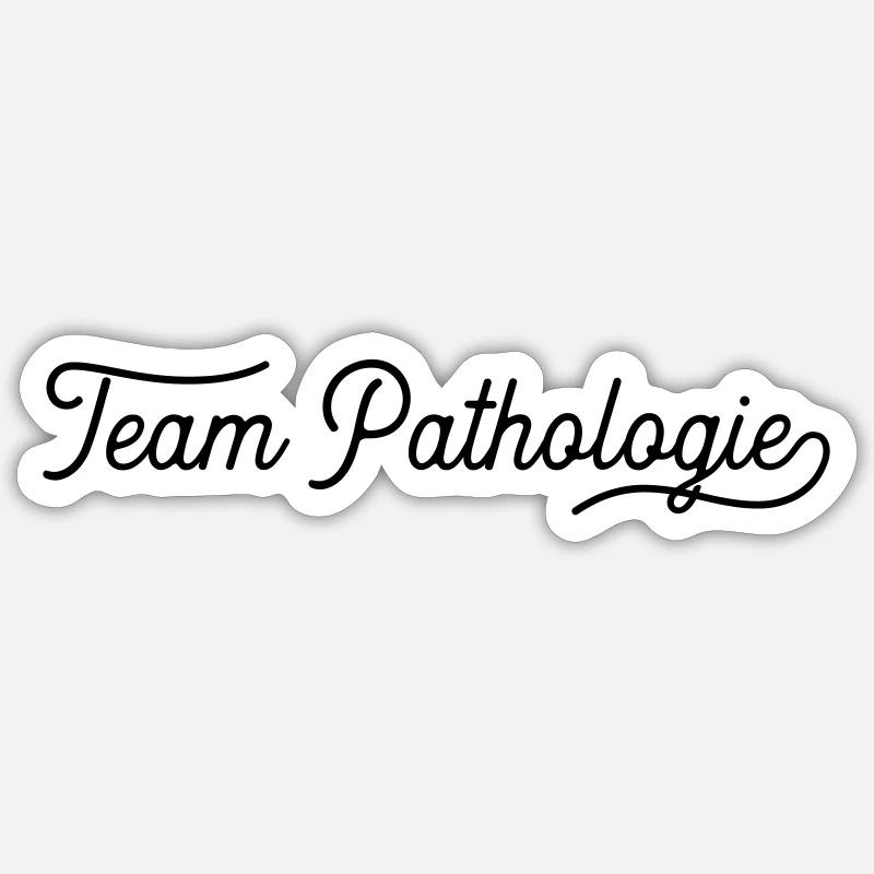 équipe patho - Sticker taille S (10 x 10 cm) - blanc mat