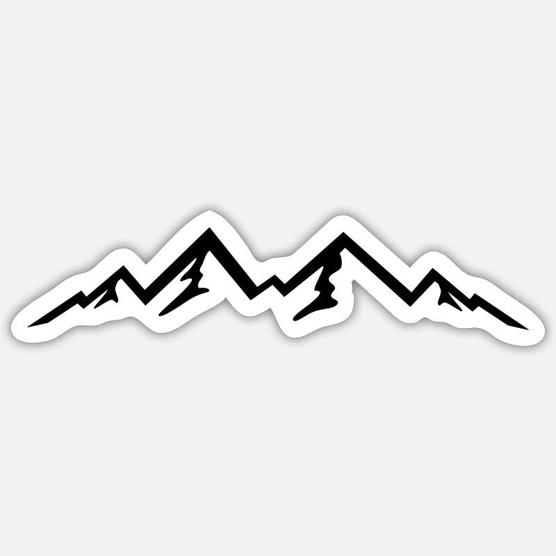 Mountain, Mountains (super cheap!) - Sticker taille S (10 x 10 cm) - blanc mat