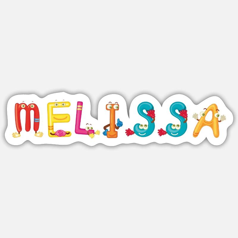 Melissa - Sticker taille S (10 x 10 cm) - blanc mat