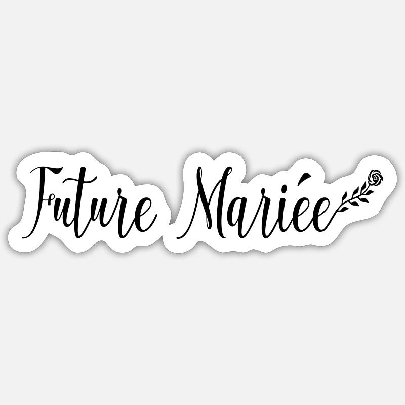 future_marie - Sticker taille S (10 x 10 cm) - blanc mat