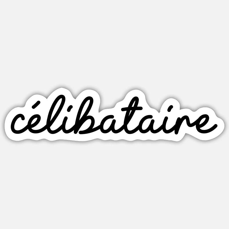 Célibataire Sticker taille S (10 x 10 cm)