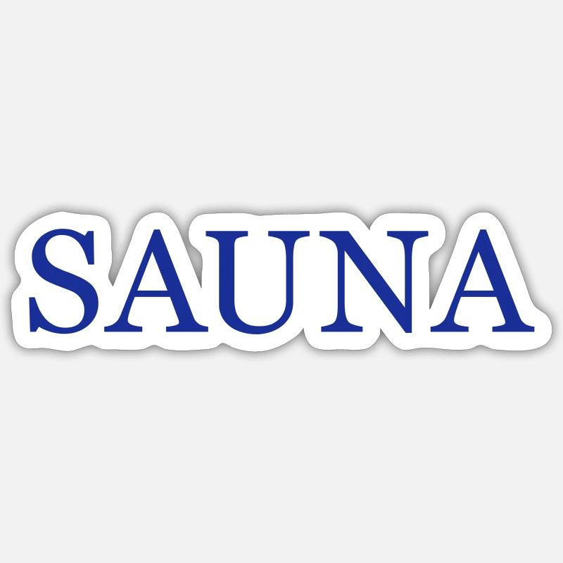 Sauna - Sticker size S (10 x 10 cm) - white matte