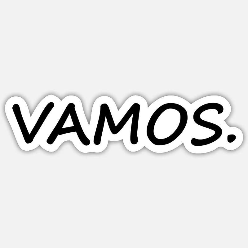 VAMOS - Sticker Größe S (10 x 10 cm) - Mattweiß
