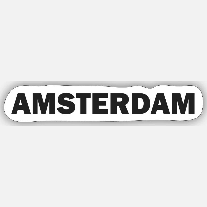 Amsterdam - Minimalistic - Sticker Größe S (10 x 10 cm) - Mattweiß