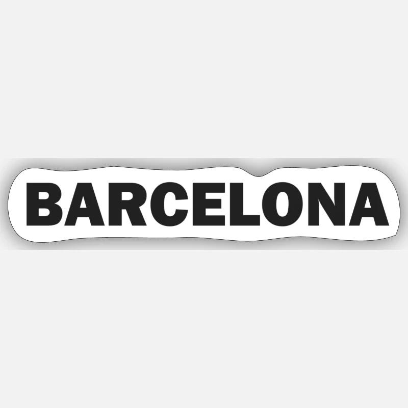 Barcelone - Minimaliste Sticker taille S (10 x 10 cm)