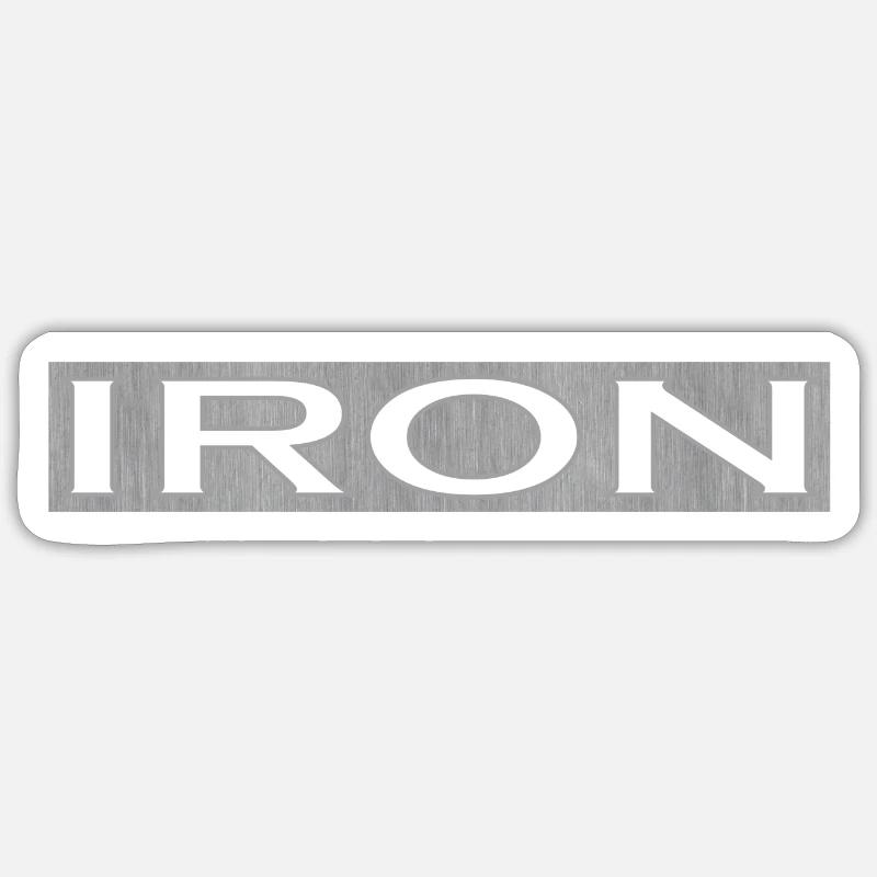 IRON - Version 3 - Sticker Größe S (10 x 10 cm) - Mattweiß