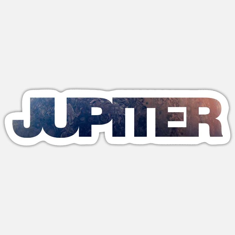 Jupiter | Oberfläche - Sticker Größe S (10 x 10 cm) - Mattweiß
