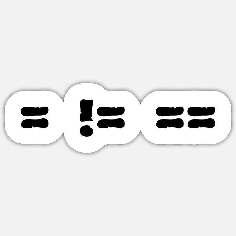 not equal - Sticker Größe S (10 x 10 cm) - Mattweiß