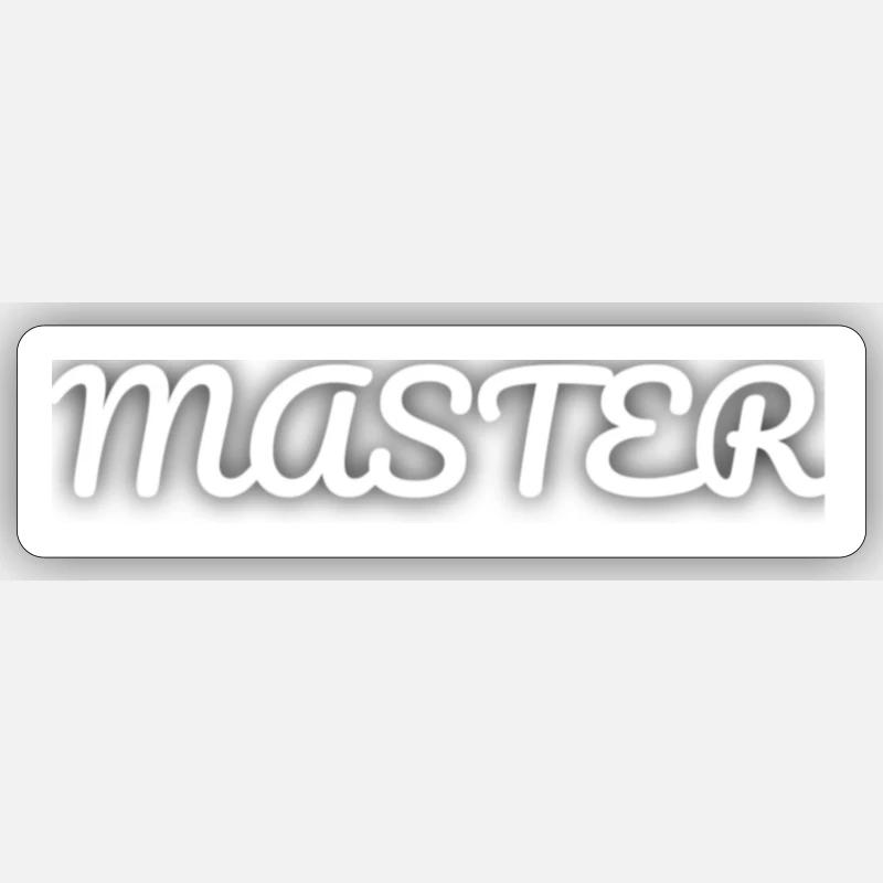 Master - Sticker Größe S (10 x 10 cm) - Mattweiß