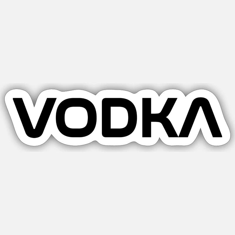 VODKA - Sticker size S (10 x 10 cm) - white matte