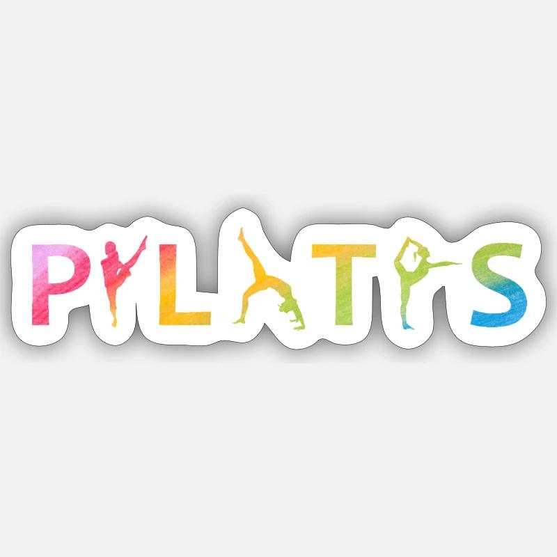 PILATES Design! - Sticker size S (10 x 10 cm) - white matte