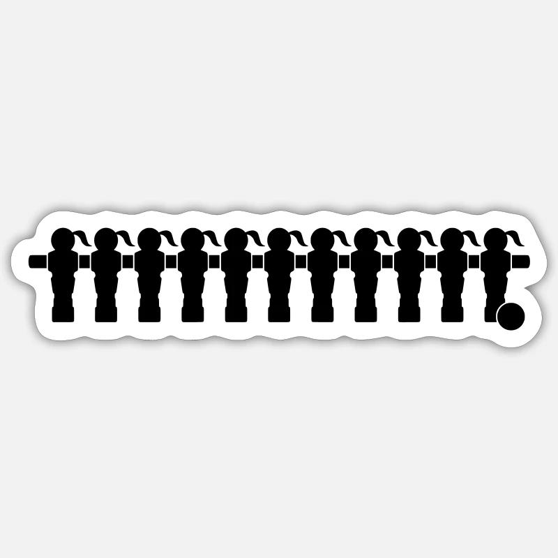 Kicker 11 Kvindefodbold Sticker størrelse S (10 x 10 cm)
