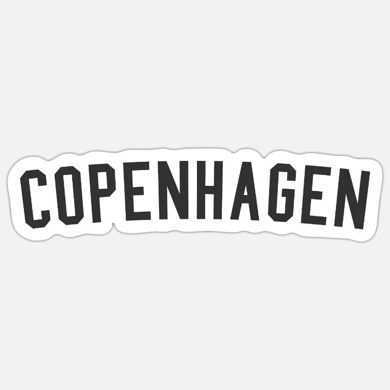 Conception de Copenhague - Sticker taille S (10 x 10 cm) - blanc mat