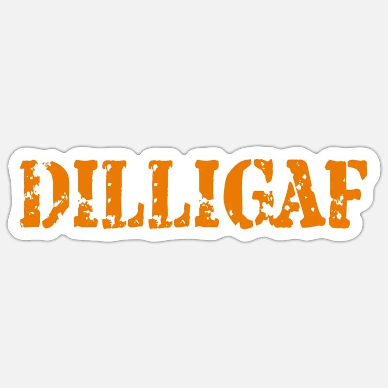 DILLIGAF - Sticker size S (10 x 10 cm) - white matte