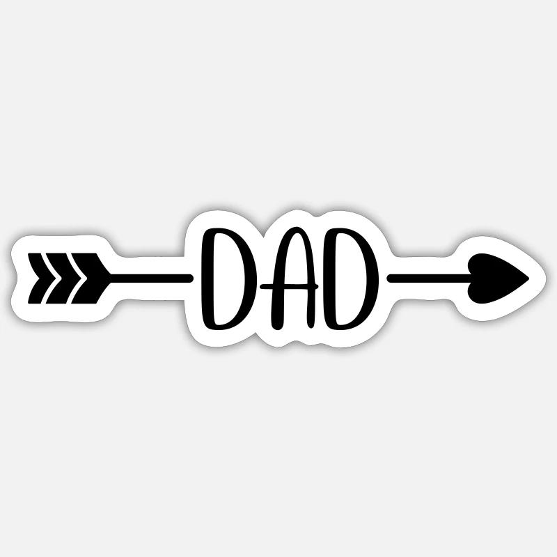 Papa - Sticker taille S (10 x 10 cm) - blanc mat