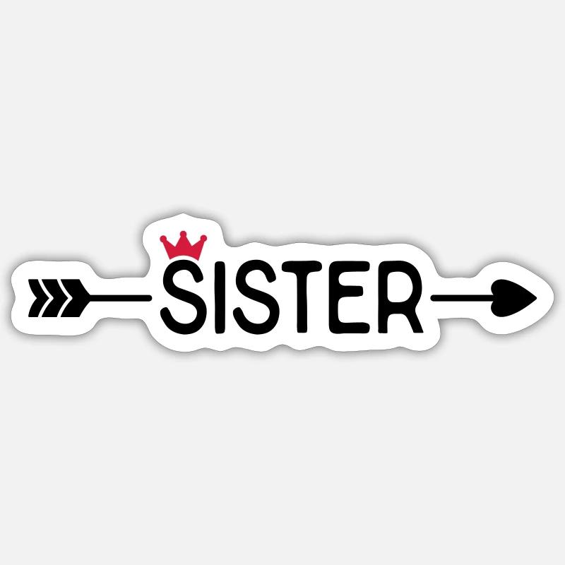 Sorella - Sticker formato S (10 x 10 cm) - bianco opaco