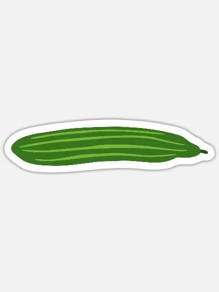 Gurke Gurken Gemüse Garten Pflanze Vegan - Sticker Größe S (10 x 10 cm) - Mattweiß