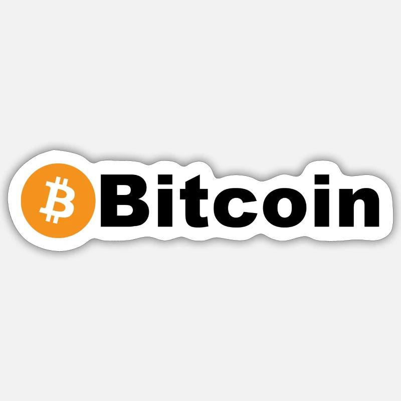 Bitcoin Design - Sticker Größe S (10 x 10 cm) - Mattweiß