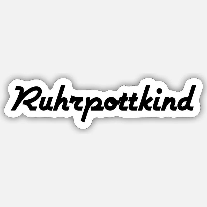 Ruhrpottkind - Sticker Größe S (10 x 10 cm) - Mattweiß
