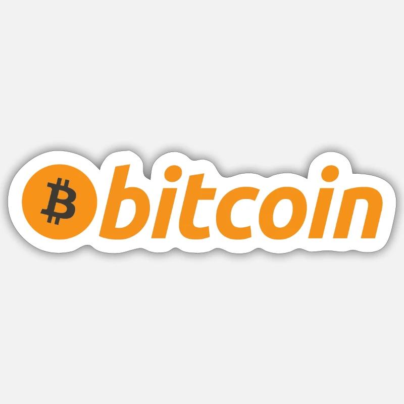 bitcoin - Sticker taille S (10 x 10 cm) - blanc mat