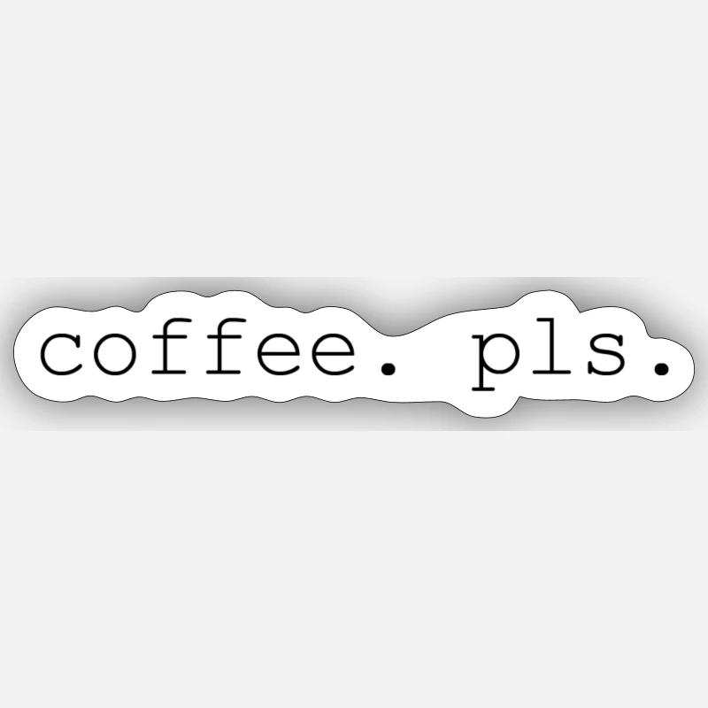 coffee please - Sticker Größe S (10 x 10 cm) - Mattweiß