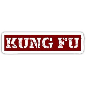 Kung Fu - Sticker Größe S (10 x 10 cm) - Mattweiß - Vorne