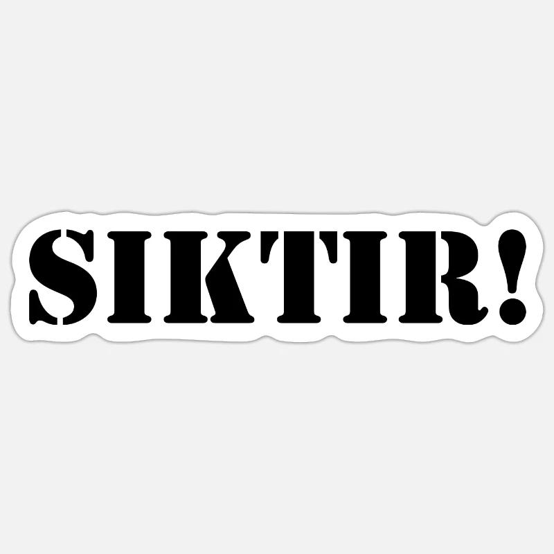 Turc Langue turque - Sticker taille S (10 x 10 cm) - blanc mat