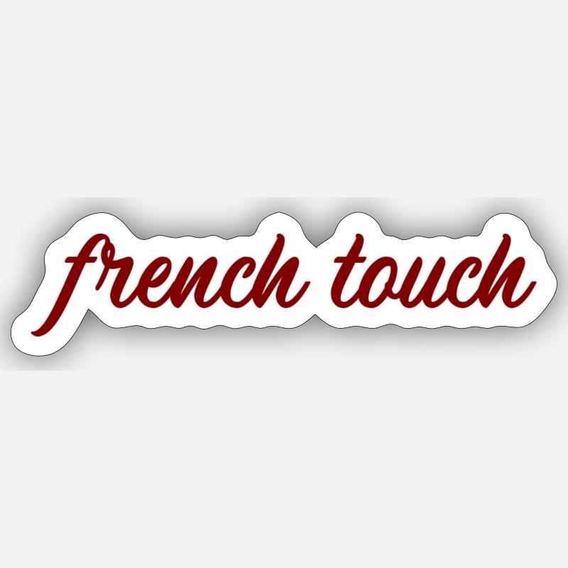 französischer Touch - Sticker Größe S (10 x 10 cm) - Mattweiß