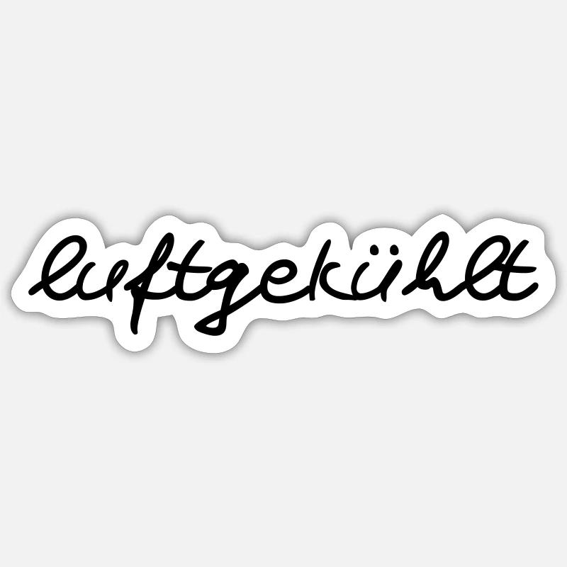 .luftgekühlt Sticker Größe S (10 x 10 cm)
