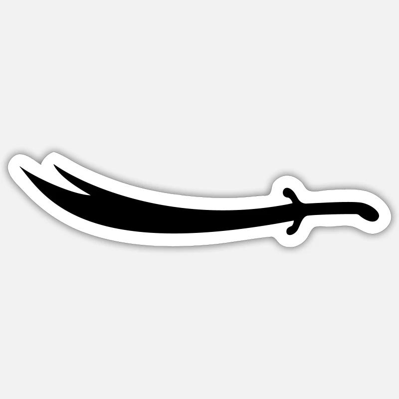 Ali Épée Zülfikar - Sticker taille S (10 x 10 cm) - blanc mat