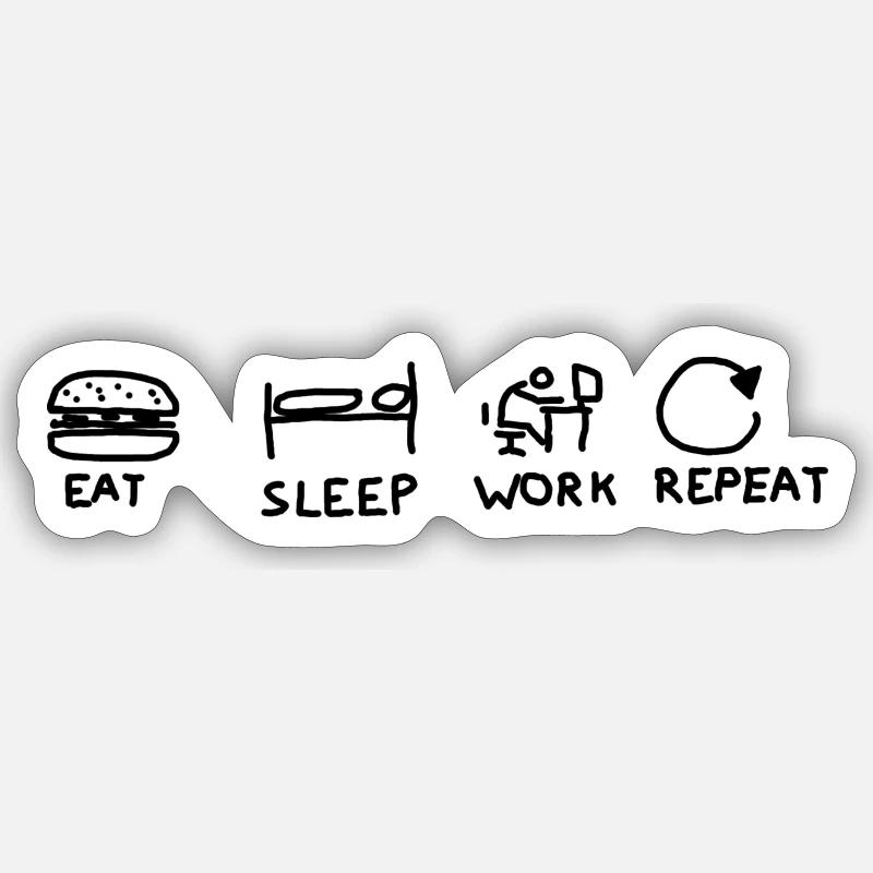 Work - Sticker size S (10 x 10 cm) - white matte