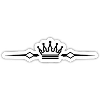 Crown Symbol - Sticker size S (10 x 10 cm) - white matte - Front