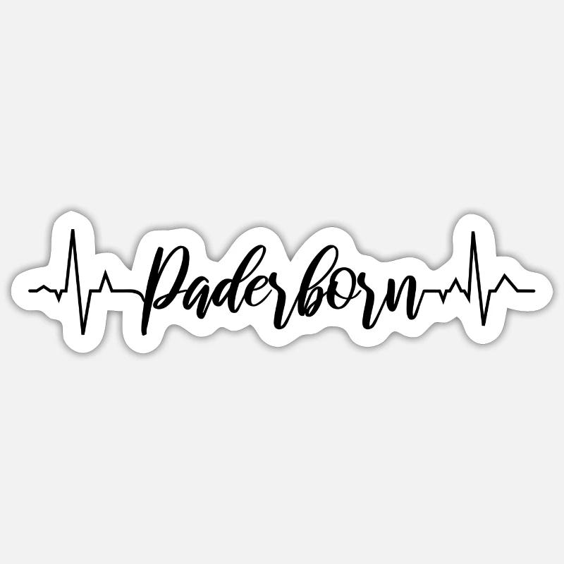 ECG Paderborn - Sticker taille S (10 x 10 cm) - blanc mat