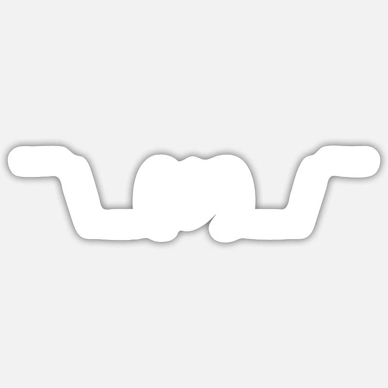 Shruggie white Vector - Sticker size S (10 x 10 cm) - white matte