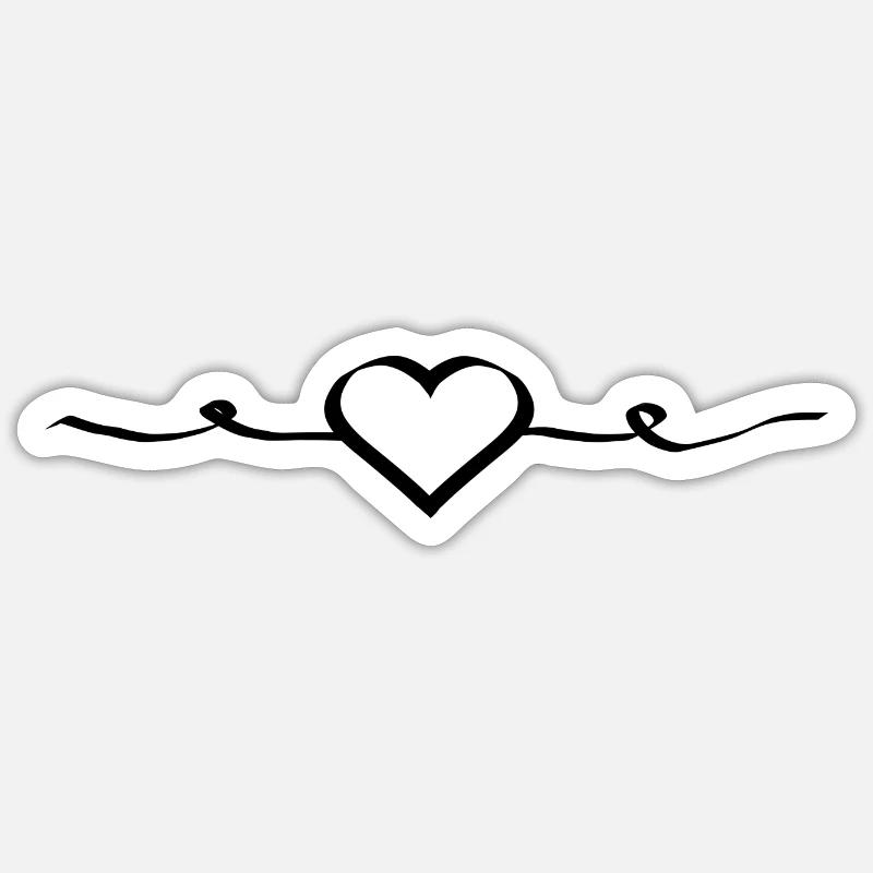 Valentinstag Geschenk Valentinstag - Sticker Größe S (10 x 10 cm) - Mattweiß