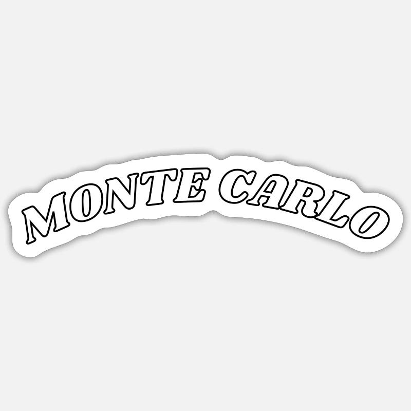 Monte Carlo Sticker Größe S (10 x 10 cm)
