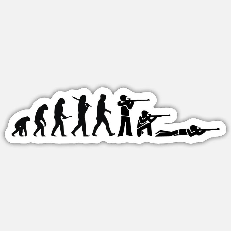 Evolution Schieße Full Sticker Größe S (10 x 10 cm)