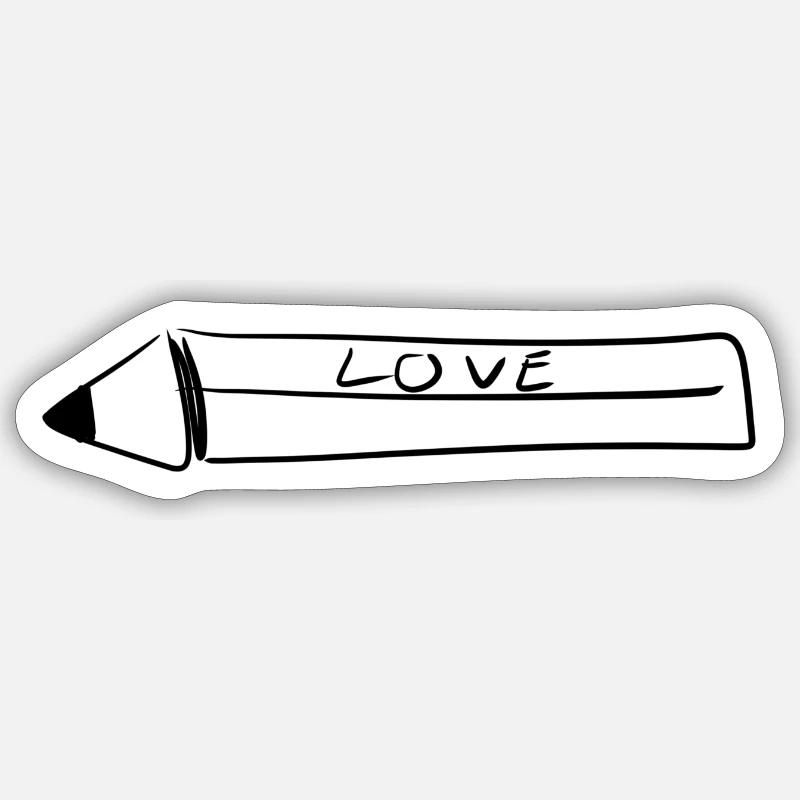 stylo à dessiner - Sticker taille S (10 x 10 cm) - blanc mat