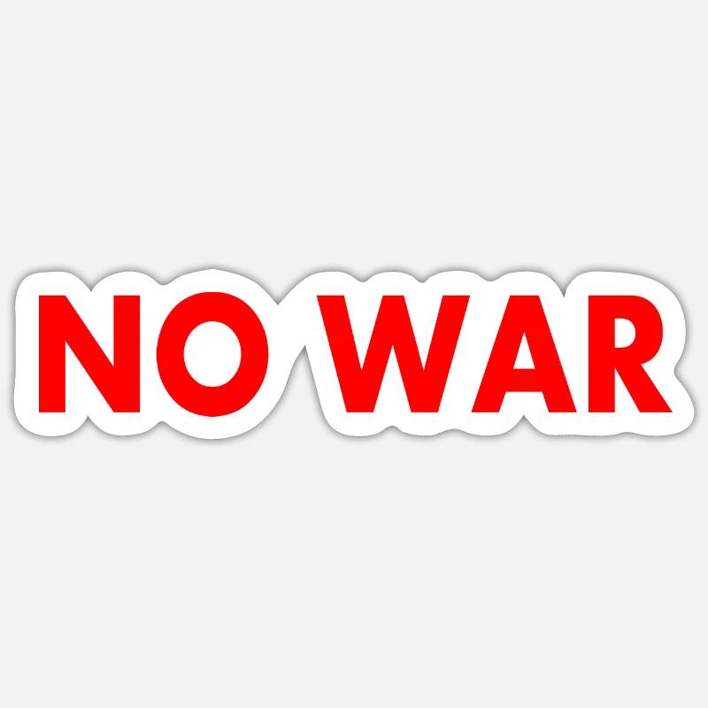 No war - Sticker taille S (10 x 10 cm) - blanc mat