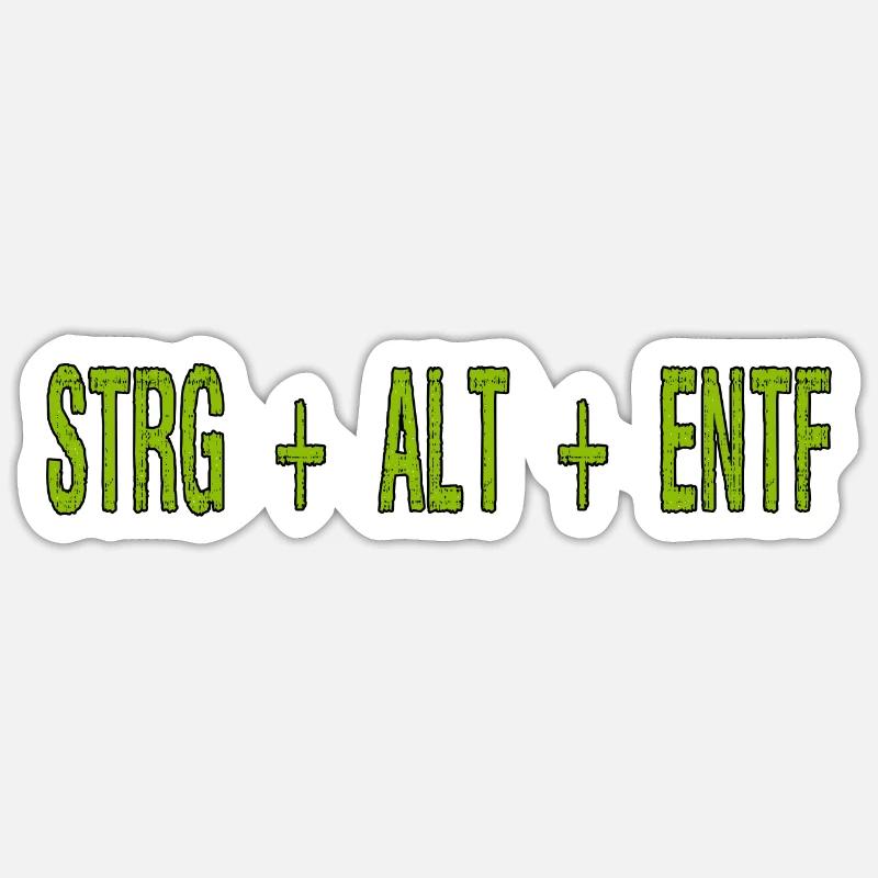 CTRL ALT DEL - Keyboard shortcut Program Crash Sticker size S (10 x 10 cm)