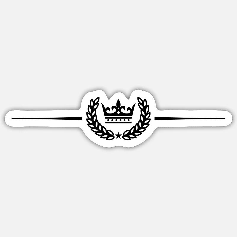 Couronne - Sticker taille S (10 x 10 cm) - blanc mat