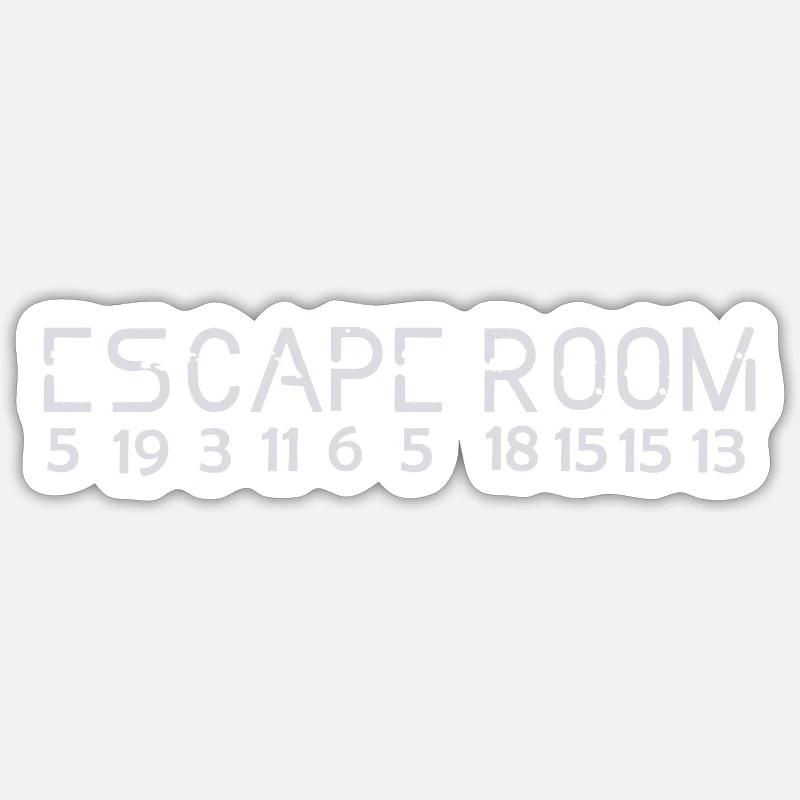 Code de la salle d’évasion Sticker taille S (10 x 10 cm)
