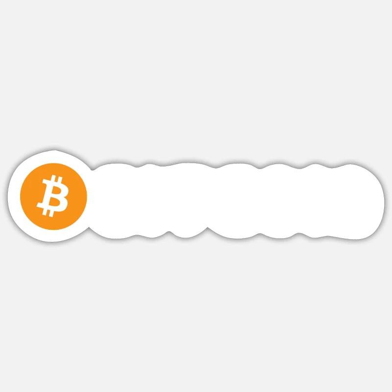 Bitcoin - Sticker taille S (10 x 10 cm) - blanc mat